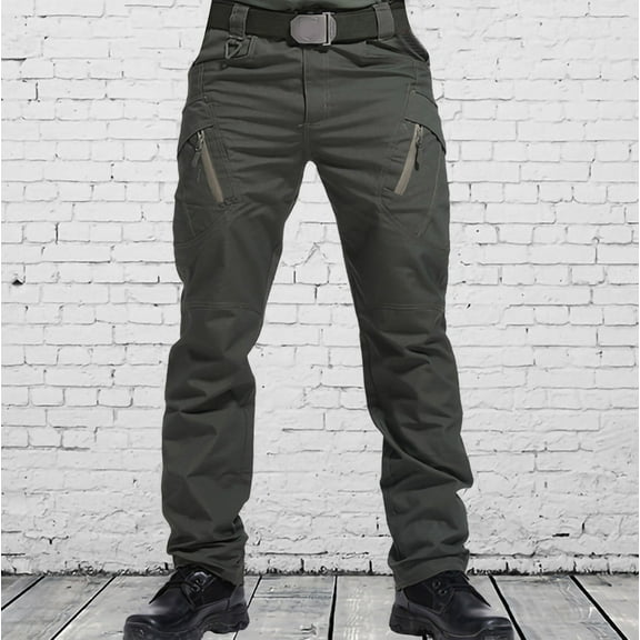 cllios Men's Cargo Pants Plus Size Casual Pants Outdoor Work Trousers Lounge Jogger Cargo Pants Multi Pockets