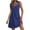 Dark Blue, variant on Kmdttou Dresses for Women 2025 Summer Fashion Polka Printing Pocket Sleeveless V-Neck Dress (Size:S-2XL)