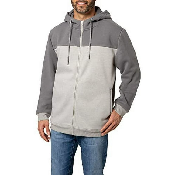 VOYAGER Men's Full Zip Hoodie (M, Gray)
