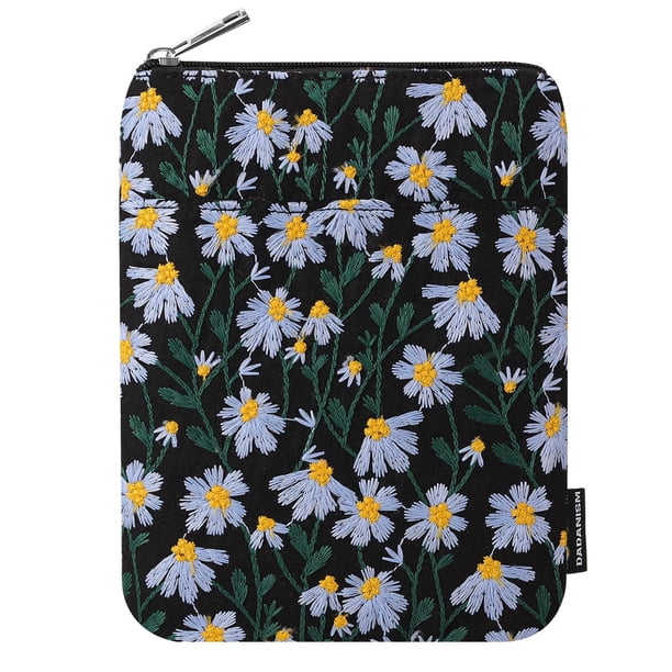 Dadanism Funda Protectora Acolchada Con Margaritas Bordadas De 6 A 7 Pulgadas Para Kindle 2022/10.A Generación 2019/8.A Generación 2016 De 6.8 Pulgadas Kindle Paperwhite 11.A/10.A Generación 2021/2018