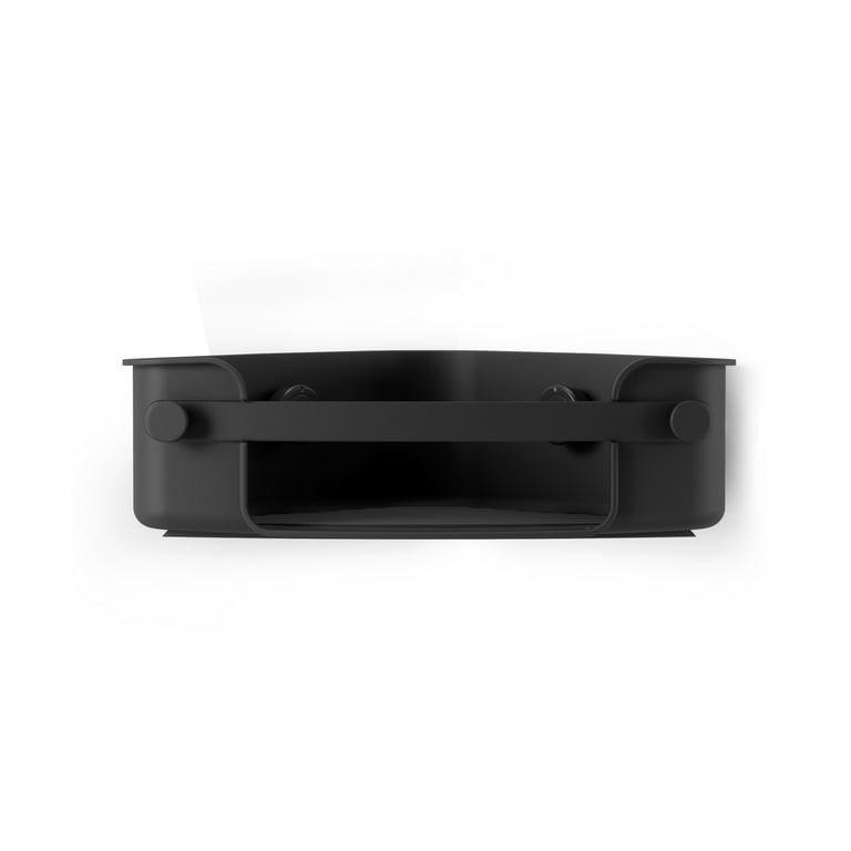 Umbra Flex Gel-Lock Suction Cup Single Shelf Shower Bin, Black