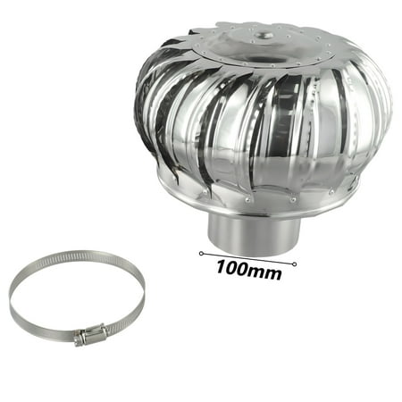 

Lierteer Rotating Stainless Steel Chimney Cowl Cap: Protects Flue Pipe Enhances Ø100 MM