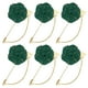 thumbnail image 1 of Pin de broche de rosa de 6 piezas, flor de tela con broche de hoja dorada, pin de solapa de flor de rosa para hombres [Verde oscuro], 1 of 1