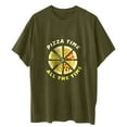 thumbnail image 7 of IROINNID Womens Short Sleeve Summer Round Neck Pizza Printed Casual Top Pullover T-shirt Spring Saving, 7 of 7
