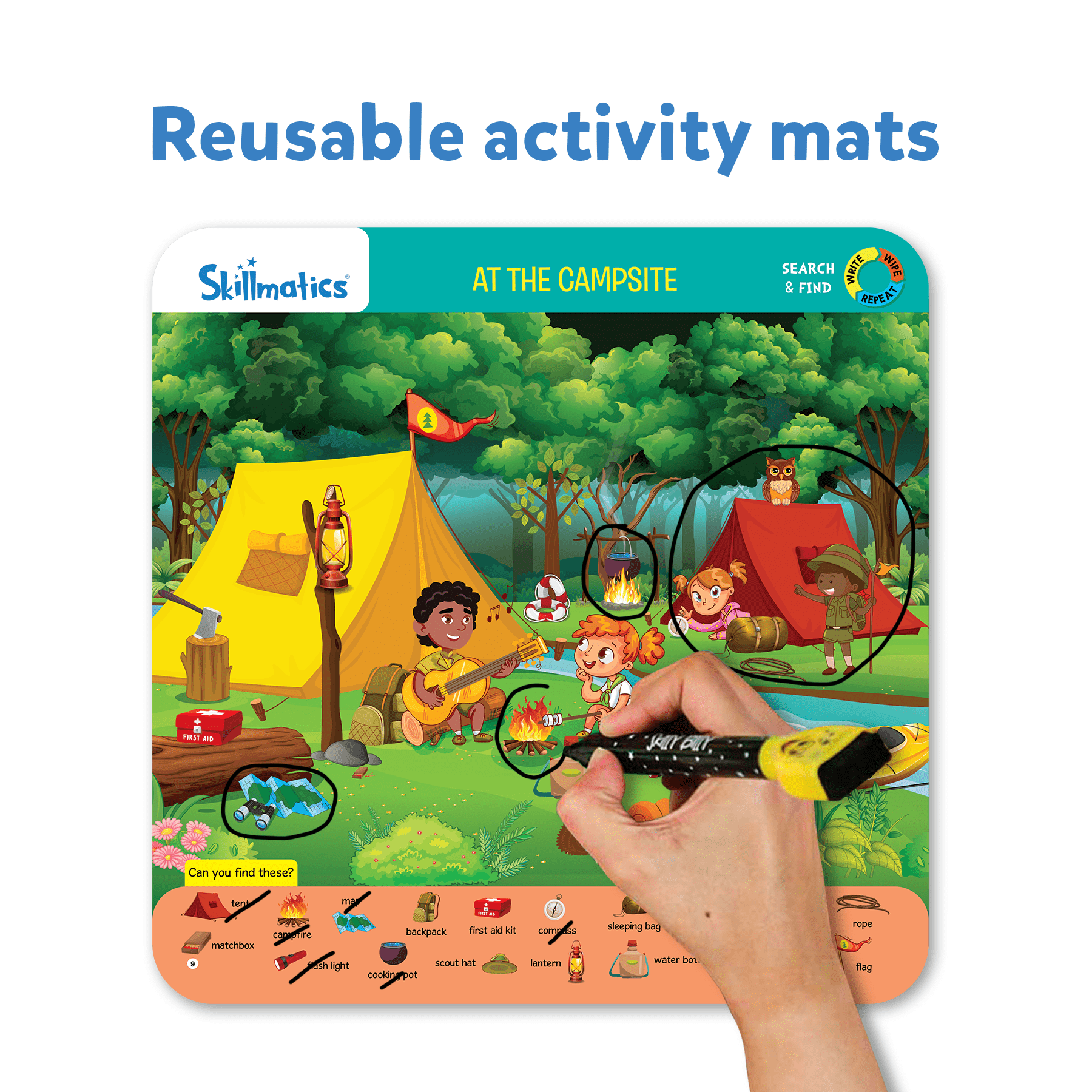 Skillmatics Reusable Preschool Learning Activities, Search and Find Educational Game, Gifts for Kids 3-6