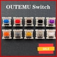 thumbnail image 2 of Interruptor de teclado mecánico Outemu, interruptores silenciosos táctiles lineales Clicky de 3 pines, RGB LED SMD para juegos, Compatible con interruptor MX Tan Jianjun unisex, 2 of 2