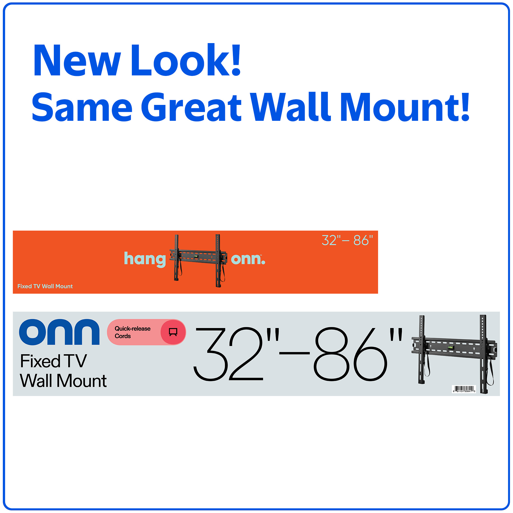 onn Fixed TV Wall Mount for 32" to 86" TVs, 120 lbs Capacity photo 3
