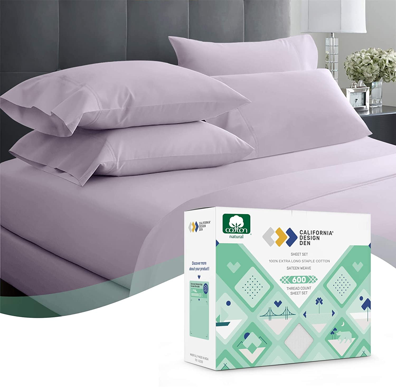 100% Percale Cotton 4pc Pillow Bed Sheet Set White 1000 Tc Extra Deep Pocket 