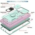 thumbnail image 2 of ShellTech Case for Galaxy S20 FE, Shockproof Impact Resistant with Slide Lens Protective Cover Case for Samsung Galaxy S20 FE/S20 FE 5G,Green/Pink, 2 of 11