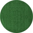 thumbnail image 1 of Ahgly Company Indoor Round Abstract Emerald Green Contemporary Area Rugs, 6' Round, 1 of 4