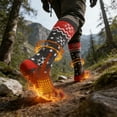 thumbnail image 3 of Rechargeable Heated Socks for Men Women,Washable,USB Battery Heated Socks 3 Heating Levels for Camping,Hiking,Hunting,Skiing,Walking,Fishing,Winter Sports Outdoors Snowflake Foot Leg Warmers, 3 of 6