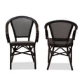 thumbnail image 3 of Baxton Studio Artus Classic French Indoor and Outdoor Grey Bamboo Style Stackable Bistro Dining Chair Set of 2, 3 of 11