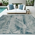 thumbnail image 5 of HR HANDCRAFT RUGS Waterproof Leaf Pattern Outdoor Rug Stain/Fade-Resistant Ocean - 5' x 7', 5 of 5