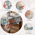thumbnail image 4 of Vintage Coastal Table Cloth Waterproof Tablecloths, Summer Beach Coral Starfish Nautical Tablecloth Dining Table Cover for Kitchen Party Tabletop Outdoor, Rectangle Tablecloth 60x84 Inch, 4 of 8