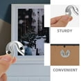 thumbnail image 3 of 8 Pcs Frame Hanging Kit Wire for KEYHOLE PICTURE HANGERS Hooks Silver, 3 of 8