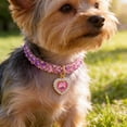 thumbnail image 6 of Heart Rhinestone Pet Collar,Adjustable Crystal Bling Collar Fashion Jewelry Collar for Small Medium Dog Cats Decorations,9.84 - 12.6 Inch,Pink, 6 of 7