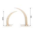 thumbnail image 3 of BalsaCircle 2 Beige Spandex Fitted Half Crescent Moon Backdrop Stand Wedding Arch Party Reception Background, 3 of 8