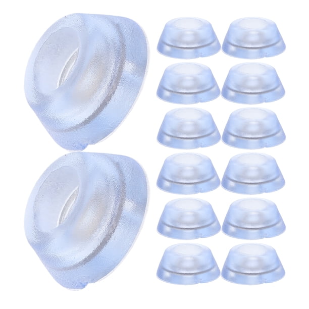 20 piezas pies de goma transparente para tabla de cortar, pies de silicona antideslizantes con tornillos inoxidables, almohadillas antideslizantes para muebles, protectores de suelo para patas de mesa