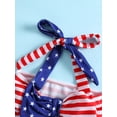thumbnail image 3 of Inevnen Toddler Girls Two Piece Swimsuit American Flag Star Bathing Suits Beach Baby 4th July Pool Bikini Bathing Suit, 3 of 6