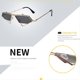thumbnail image 4 of Punk Style Eyeglasses Eyewear Cat Eye Shaped Shades Fashion Sun Glasses Grey (Golden Frame), 4 of 4