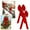 2 Pcs, variant on 1 PCS Large Christmas Bow - 26" Christmas Valentine's Day Golden Edged Red Velvet Wreath Bow Thanksgiving Christmas Tree Topper Garland Ornament Bow for Christmas Home Wreath Tree Decoration