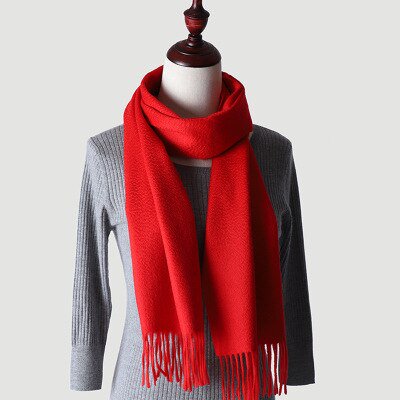 Bufanda de Cachemira de lujo para hombre y mujer, chales gruesos y cálidos de lana, de Color sólido, para invierno, 100%