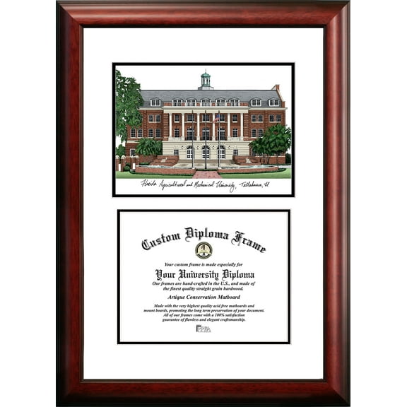 Campus Images FL997V-1185 11 x 8.5 in. Florida A&M University Scholar Diploma Frame - Satin Mahogany