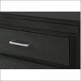 thumbnail image 3 of 5-Drawer Modern Tall Chest, Solid Wood Black Finish with Crocodile Texture & Crystal Tufted Handles | Black | Wood, 3 of 5