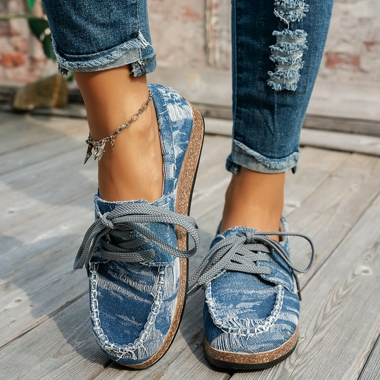 Leozcaa Women's Lightweight Boat Shoes Casual Loafers Slip On Deck