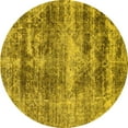 thumbnail image 1 of Ahgly Company Indoor Round Abstract Yellow Modern Area Rugs, 7' Round, 1 of 4