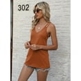 thumbnail image 3 of Wehilion Womens Sexy Deep V Neck Spaghetti Strap Tank Top Loose fit Tops Cute Summer Shirts 2024, 3 of 6