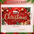 thumbnail image 2 of Red Background Christmas Banner Gold Ornaments Xmas Display Santa Hat Gift Boxes Holiday Backdrop for Christmas Party Indoor Celebration Festive Photo Shoot, 2 of 9