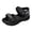 Black, variant on Womens Platform Walking Sandals with Comfortable Arch Support Adjustable Strap Outdoor Hiking Water Athletic Shoes for 2026 Summer Trendy White Size 9
