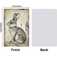 thumbnail image 2 of Letrero de hojalata con dibujo de conejito, lindo letrero de hojalata de metal de conejo, letrero de conejo en la hierba, letreros de metal de animales, arte de pared de metal vintage, 2 of 7
