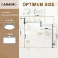thumbnail image 3 of CASAINC Vintage Deck Mount Pot Filler Kitchen Faucet, with Folding Stretchable Double Joint Swing Arms in Brass Chrome Plating, 3 of 4