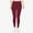 Wine, variant on JFGHDG Solid Full Length High Waisted Buttery Soft Ultra Stretch Opaque Basic Leggings Tights for Women Yoga Workout Daily Casual Pants Navy S