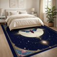thumbnail image 3 of ODIKA 8'x10' Washable Area Rug Non-Slip Chair-Friendly Mat Moth Shaped Gothic Mystical Tarot Whimsical Round Witchy Motif for Dining Room, Large Office, Lounge, 3 of 7
