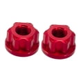 thumbnail image 2 of 2 Tuercas de Eje para Cubo de Rueda de Bicicleta, Pernos de Cubo de Rueda Delantera, Tuerca de Eje Sólida M9 Confiable, Tuerca de Eje con Brida para B Rojo, 2 of 8