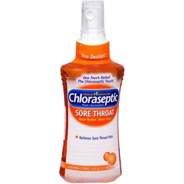 2 Pack Chloraseptic Sore Throat Spray Soothing Citrus 6 oz