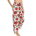 thumbnail image 6 of Salouo Hand Drawn Tomatoes Print Women's Pajama Pants Casual Loose Sweatpants PJs Flowy Pants Drawstring Palazzo for Women Wide Leg Pants Lounge Pajama -Medium, 6 of 8