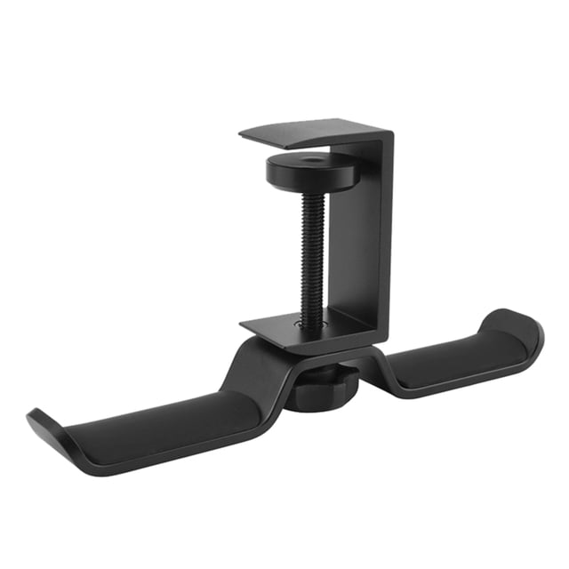 Soporte de gancho para audífonos Metal PC Gaming Soporte para suspensión de auriculares Soporte de escritorio con clip para exhibición, Negro tholdsy EL001430-01