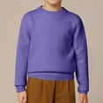thumbnail image 2 of LYHaoo Toddler Sweater Boys Girls Cotton Lightweight Sweaters Crew Neck Solid Color Knit Pullover Long Sleeve Sweaters 8-10 Years(Purple), 2 of 6