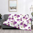 thumbnail image 2 of Fotbe Orchids Flowers Manta de Franela con Estampado, Manta Ultrasuave para Cama, Sofá, Auto, Hipoalergénica y Antibolitas-60"x50", 2 of 6
