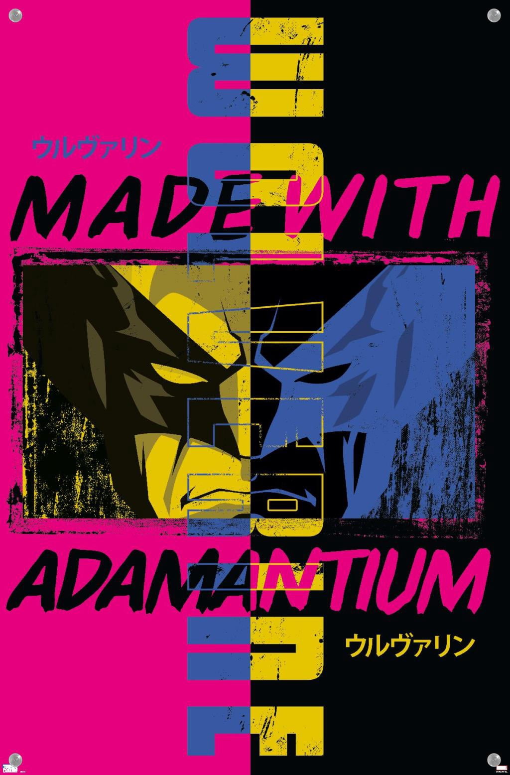 Marvel Comics - Wolverine - Made With Adamantium Wall Poster with Pushpins, 14.725" x 22.375"