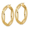 thumbnail image 2 of 14K Polished Geometric Hoop Earrings, 2 of 4