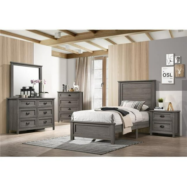 Progressive Furniture B118-43 Table de Nuit Madden, Gris Ardoise Clair