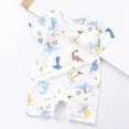 thumbnail image 2 of TOWED22 Newborn Baby Boy Easter Outfit Short Sleeve Print Jumpsuit Newborn Summer Romper Shortalls Light Blue,12-18 M, 2 of 4