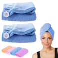 thumbnail image 4 of 2 Twist Microfiber Hair Head Wraps Magic Fast Dry Towel Drying Bath Hat Spa Soft, 4 of 5