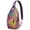 Colorful, variant on Chic Paisley Design Sling Backpack for Women, Bohemian Vintage Crossbody Shoulder Bag with Decorative Floral Pattern, Lightweight Travel Daypack