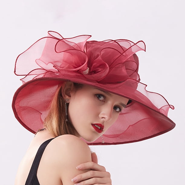 7244 Lady Derby Dress Church Cloche Hat Bow Bucket Wedding Bowler Hats Lady Derby Dress Church Cloche Hat Bow Bucket Wedding Bowler  main image 2